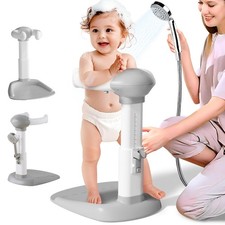 Baby Shower Standing Support,Adjustable Bath Stand with Anti-Slip Baseboard,f...