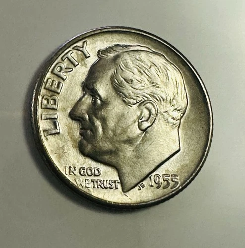1955 D Roosevelt Silver Dime BU 90% Silver Brilliant Uncirculated #SRD1955-D BU