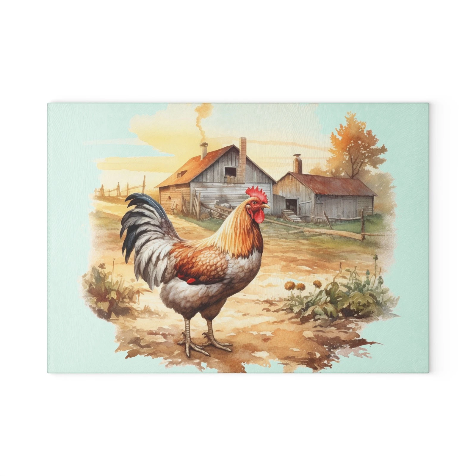 A Chicken Farm & Barn Glass Cutting Board, Kitchen Decor Custom Cooking
Opens in a new window or tab
