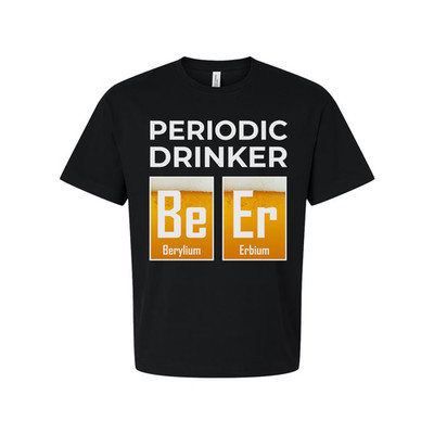 Periodic Drinker Unisex T Shirt With Element Tiles Be And Er Chemistry Humor Tee