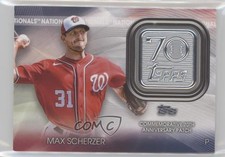 2021 Update Topps 70th Anniversary Manufactured Logo Max Scherzer Patch 1n6y