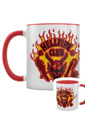 Stranger Things Hellfire Club Tasse rot farbig innen