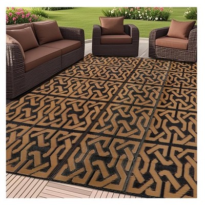 Durable 5' x 8' UV-Coated Outdoor Rug - Versatile for Beach and Patio Use