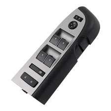 Window Master Switch Driver Side with Mirror & Door Lock Controls, Black Bezel –