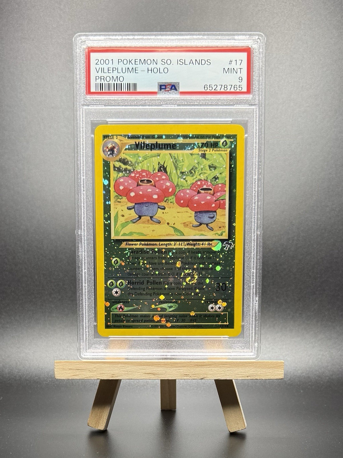 2001 POKEMON VILEPLUME PROMO REVERSE HOLO 17 SOUTHERN ISLANDS PSA 9 WOTC VINTAGE