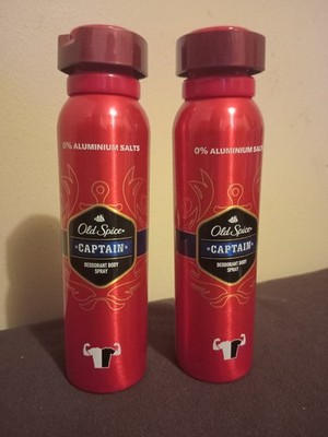 Pack 2 Old Spice Captain body spray 150 ml deodorant perfume