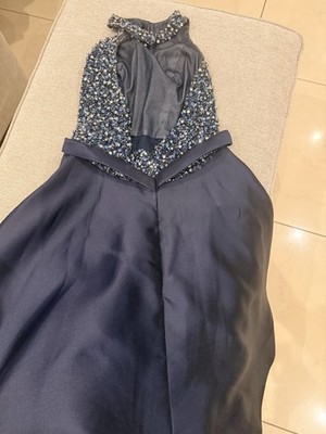 Jovani Beaded Halter Homecoming/Prom Dress  Navy Blue  Size 6 | eBay