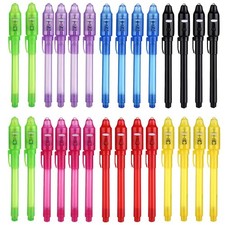 Invisible Ink Pen 28Pcs with UV Light Magic Marker for Secret Messages, Writi...