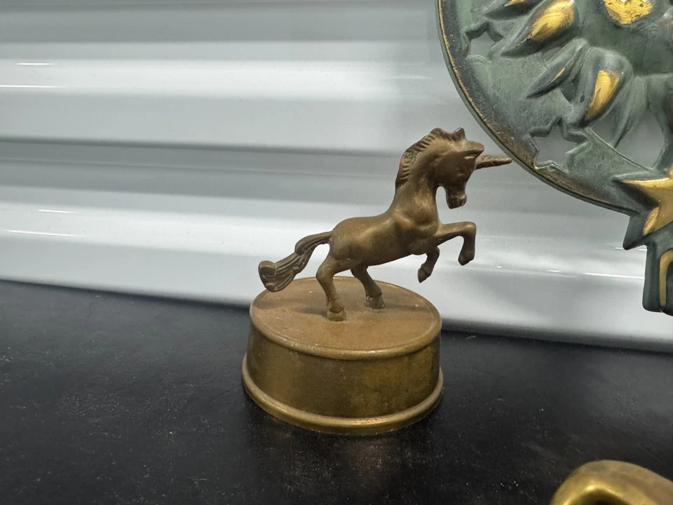 Garanhão de cavalo Partylite Verdigris sol e estrelas e bronze animal equestre - Imagem 4 de 4