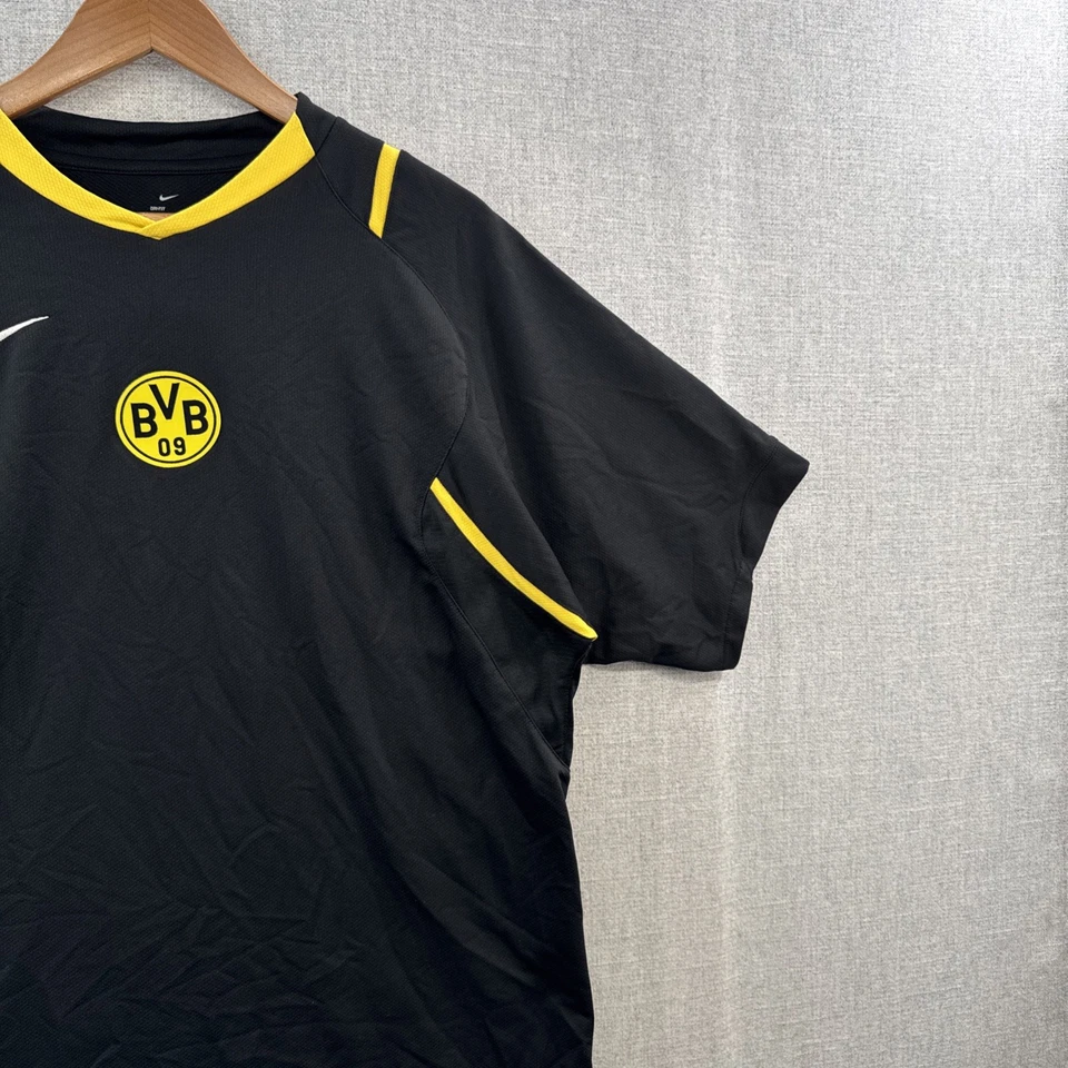 Nike Borussia Dortmund Jersey BVB Large Black Short Sleeve Training Football - Image 3 of 4