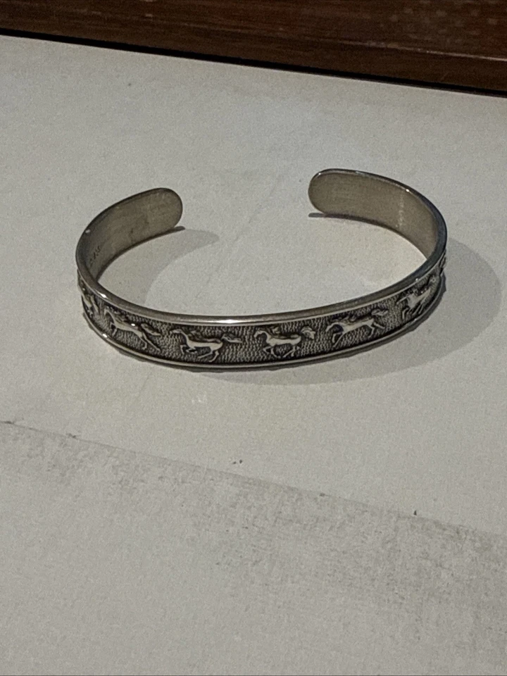 Brazalete Kabana Caballos Galopantes Plata Esterlina ¡Precioso! .925 - 20g Foto 2 de 4