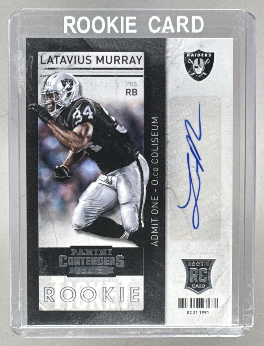 Latavius Murray Panini Contenders #158 Autograph