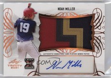 2021 Leaf Trinity Patch Auto Noah Miller #PA-NM2 Patch Auto 2s2