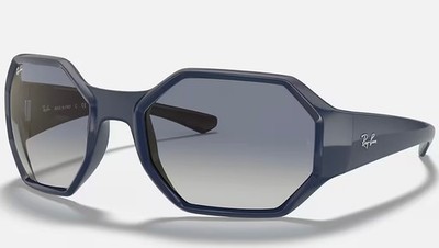 RAY-BAN RB4337 61974L POLISHED BLUE GRADIENT BLUE OCTAGON SUNGLASSES. 59mm