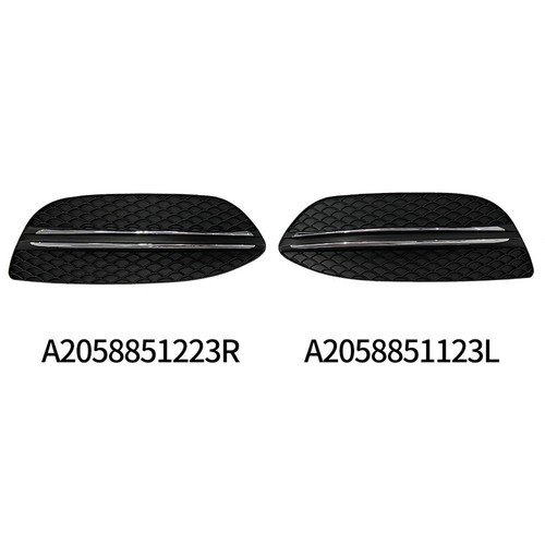 Bumper Fog Light Grill Cover in Black and Chrome for MERCEDES For BENZ W205 - Bild 8 von 12
