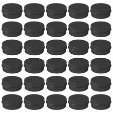 30 PCS 0.5 oz Aluminum Tin Cans Round Empty Lip Balm Containers Screw Lid