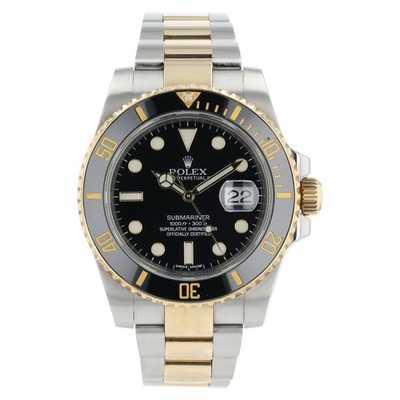 Rolex Submariner Black Dial Gold & Steel 40mm Automatic Men s Watch 116613LN
