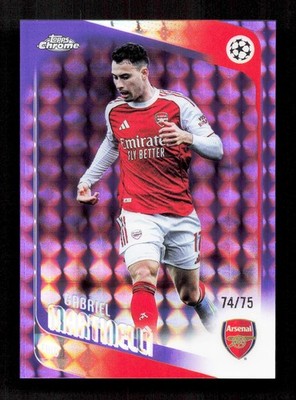 Topps G.Martinelli Purple Geometric Refractor /75 Chrome UEFA Club Competitions