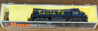 Vintage Boxed NOS LIMA N Gauge Santa Fe Blue diesel Locomotive