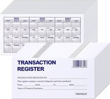 24 PCS Check Registers for Personal Checkbook, Easy to Read Checkbook...