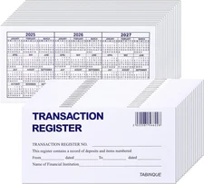 24 PCS Check Registers for Personal Checkbook, Easy to Read Checkbook... 