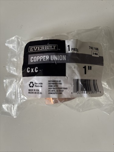 Copper Union 1 Inch