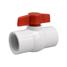 NDS MIP Ball Valve PVC White Slip x Slip 2 in.