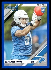 2019 Donruss Press Proof Blue #270 Jahlani Tavai Rookie RC Lions football card