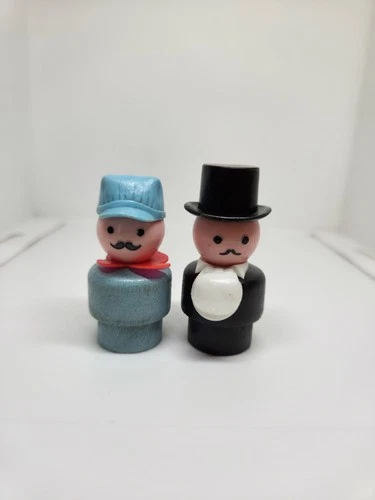 Vintage Fisher Price little people wood circus ringmaster & conductor