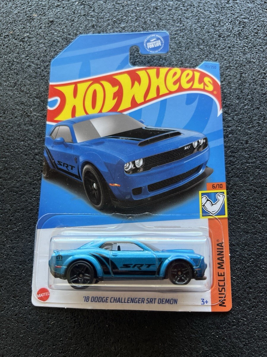 Hot Wheels Dodge Challenger SRT HELLCAT Red '18 Demon Color Blue