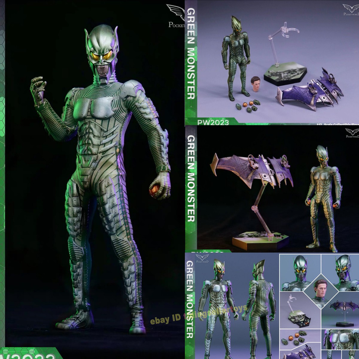 PWTOYS Norman Osborn Green Goblin 1/12 Action Figure 6in