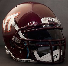 *CUSTOM* VIRGINIA TECH HOKIES NCAA Schutt XP Authentic GAMEDAY Football Helmet