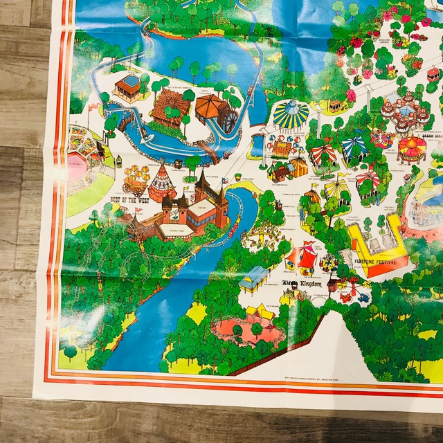 1978 Six Flags Great Adventure Map Vintage Jackson New Jersey 35" x 23" | eBay