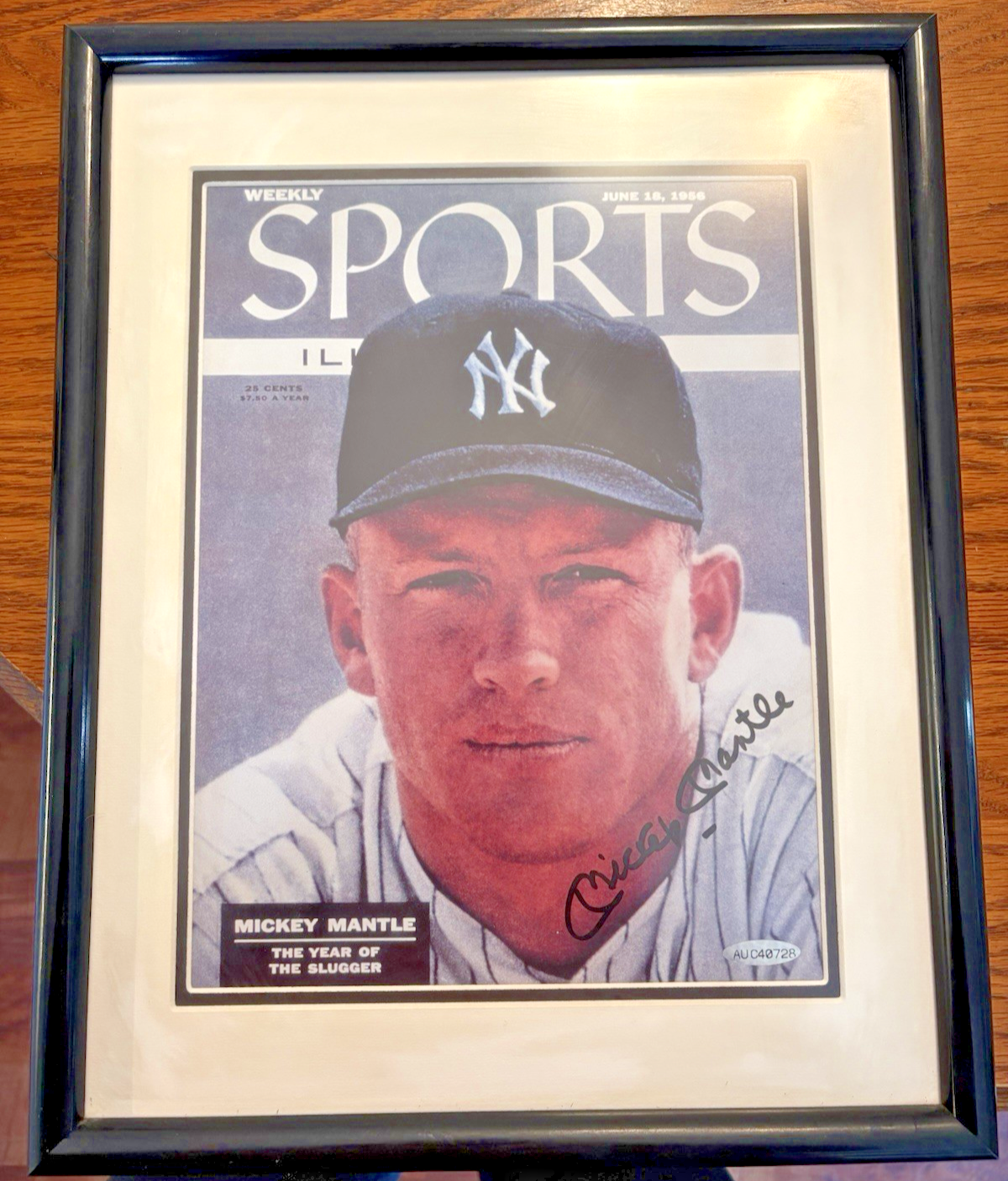 Mickey Mantle Autographed Signed (Framed) Sports Illustrated Cover / UDA Holo & Cert 
