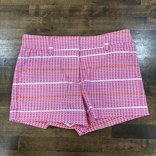 Vineyard Vines Girls Size 8 Whale Stripe Boulevard Shorts Pink EUC