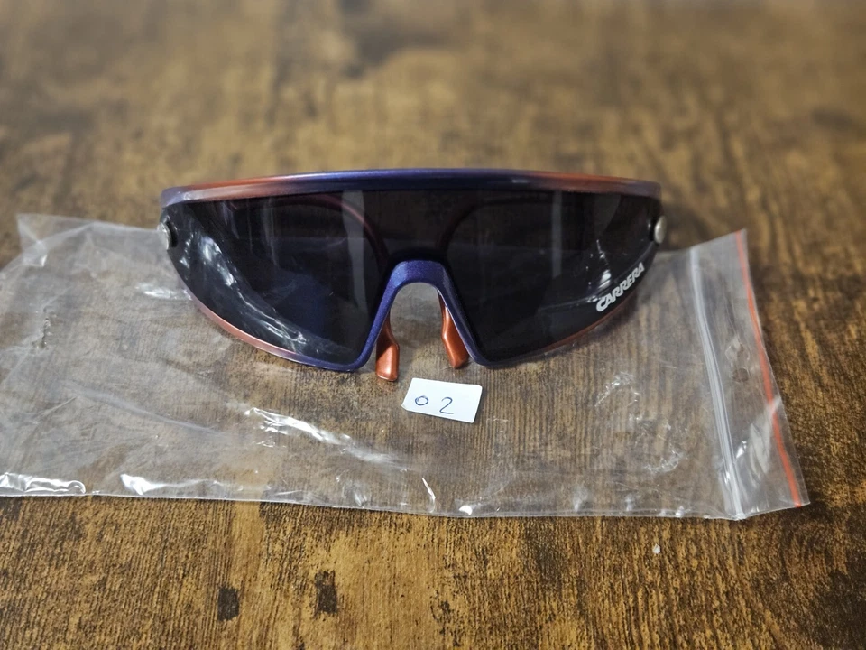 OCCHIALI DA SOLE CICLISMO VINTAGE CARRERA 5496 OVERSIZE SHIELD MADE IN AUSTRI... - Immagine 4 di 4