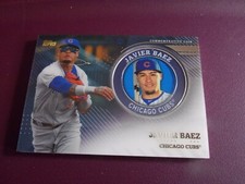 2020 Topps Series 2 Player Medallion Coin Relic TPM-JBA Javier Baez Cubs