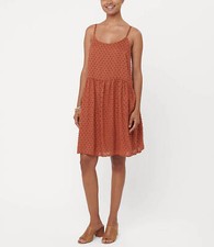 NWT ANN TAYLOR LOFT Brown STRAPPYDots BOHO Swing SUMMER Sun DRESS XS NEW 