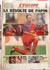 L'Equipe Journal du 25/10/1994; La révolte de Papin/ Tiozzo/ Indurain/ Tordo