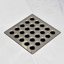 Ebbe Pro Series Square Drain Grate - Polished Nickel