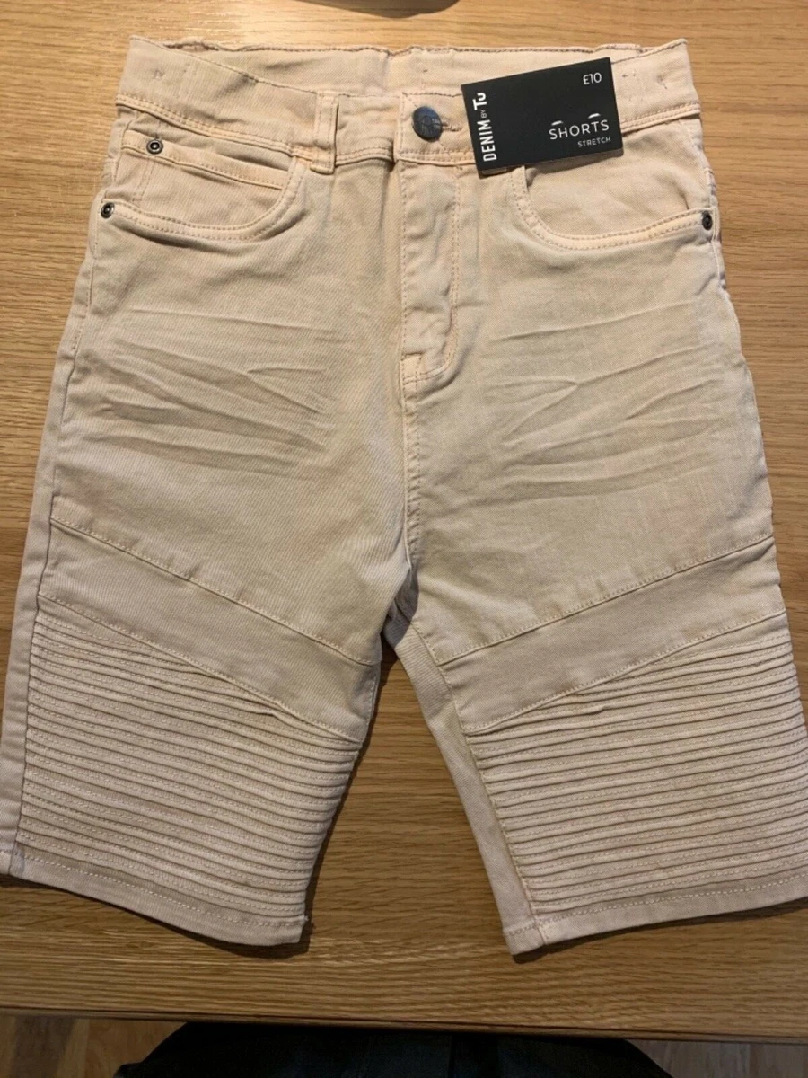 Stone colour denim shorts size 11 years