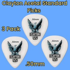 Clayton Acetal Standard Guitar Picks 0.50mm 3 Picks