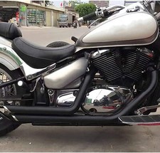 Sistema de tubos de escape escalonados Black Slash para Suzuki Boulevard M50 C50T C50