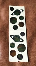 2 x 6" MRS GROSSMAN PHOTOESSENCE STICKERS:  PLANETS SOLAR SYSTEM SATURN EARTH *