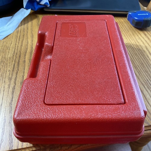 Vintage 1980s Red LEGO Plastic Carry Case Storage Container Made In USA 11”X7” - Picture 2 of 12