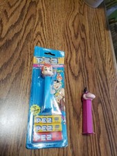 The Flintstones Pez Dispensers: Pebbles New In Open Package 1992 And Dino Opened