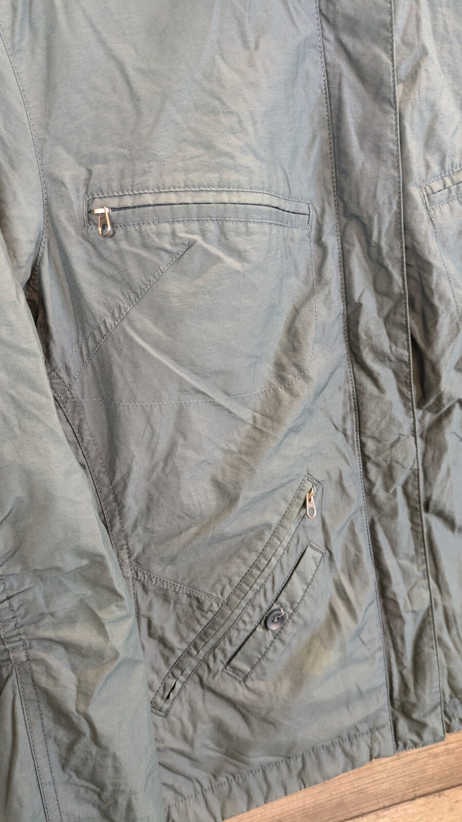 North Face Utility Jacket Womens Medium Petrol Blue Biker Style Zips Slim Fit  thumbnail 6