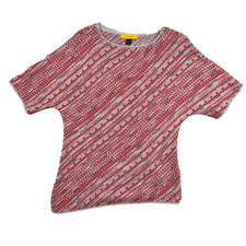 St. John Women  s Yellow Label Asymmetrical Sweater Top Multicolor Size Small