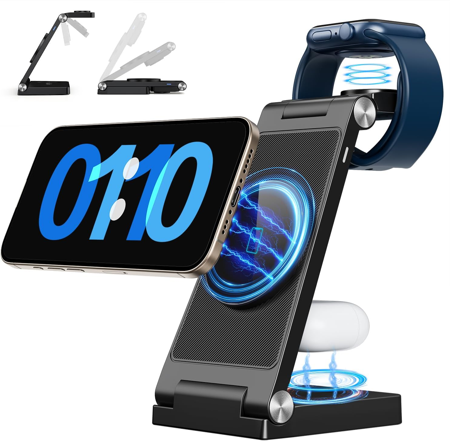 2025 3-in-1 Magnetic Wireless Charging Station with MagSafe Fast Charging
