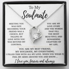To My Soulmate Necklace, Birthday Gifts For Her, Christmas Gift For Soulmate